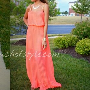 Neon Pink Maxi Dress